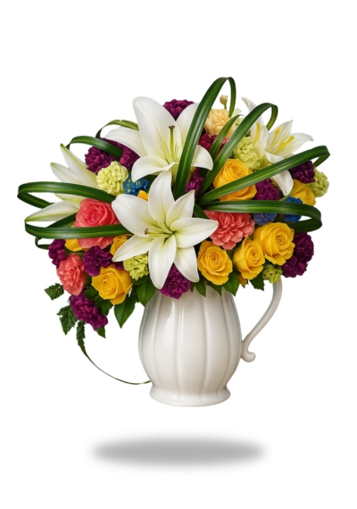 Pitcher Of Blooms Flowers
